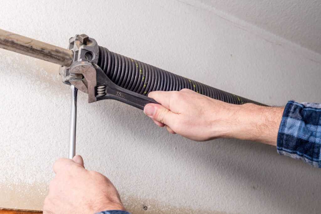 how to open garage door with broken spring